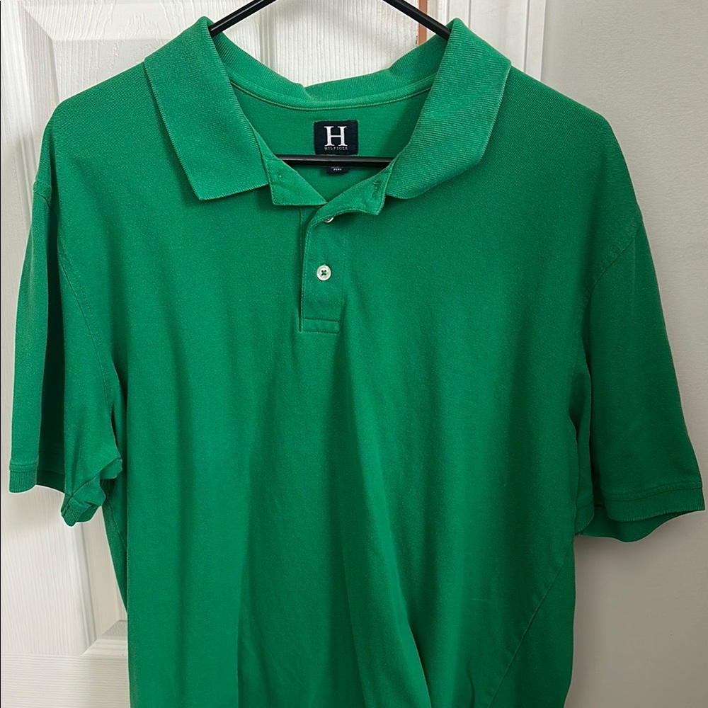 Hilfiger Green Cotton Polo Shirt